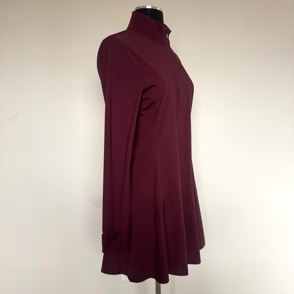 Greyson Long Sleeve Hera Dress In Chablis Burgundy Size Medium - Picture 7 of 9